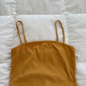 SHEIN Mustard Ribbed Cami Top